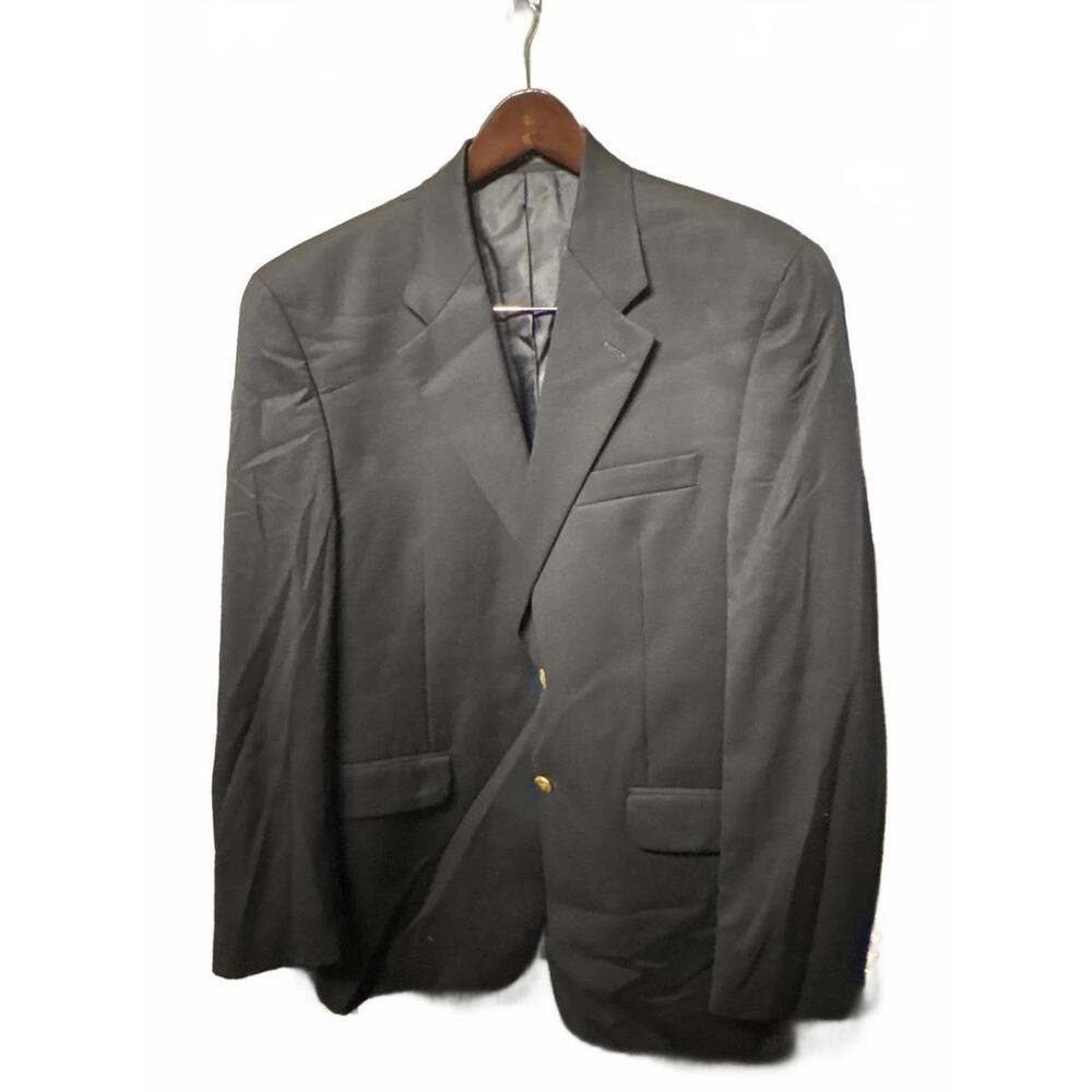 Men's Lauren Ralph Lauren Navy blue Black Wool Blazer size 42